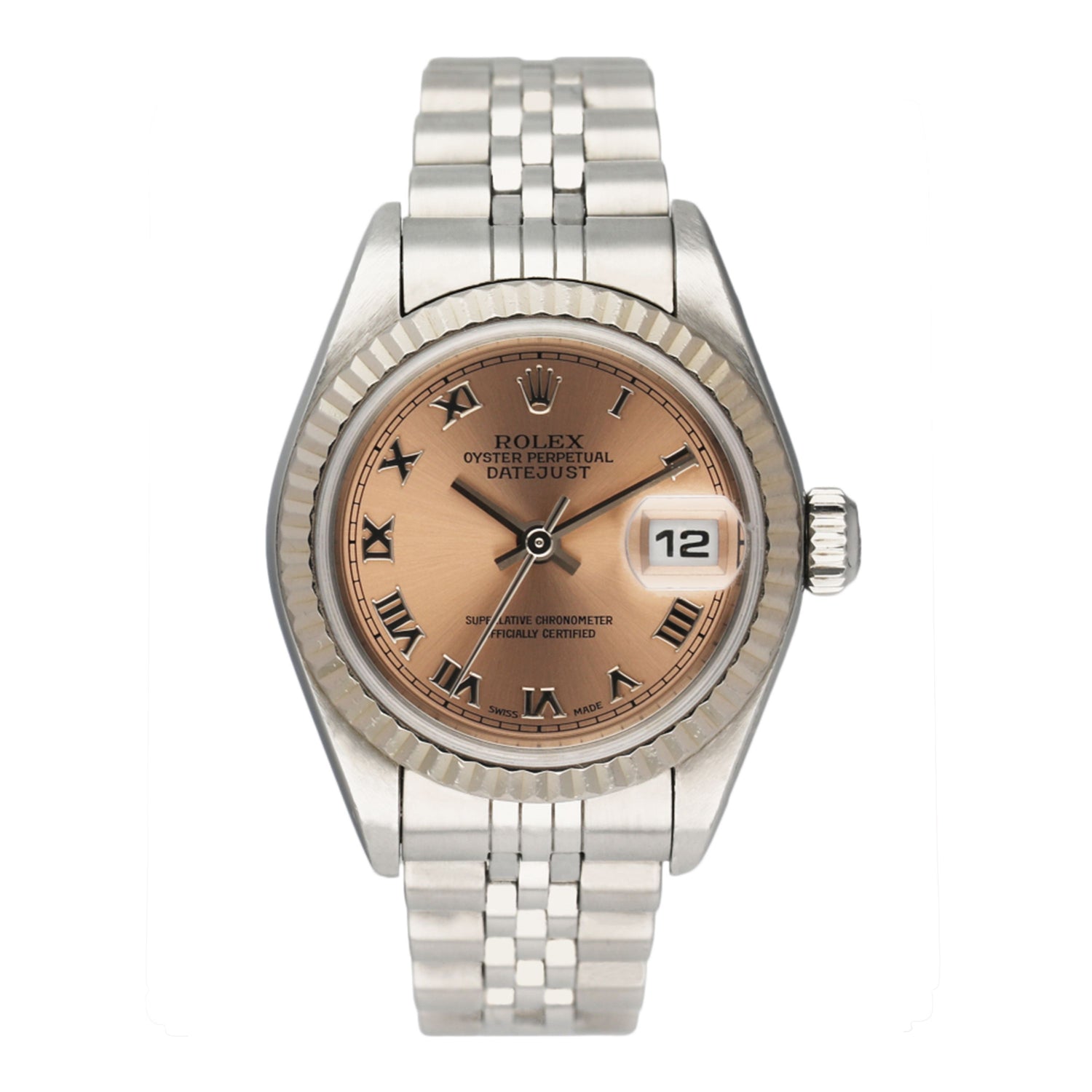 Rolex Oyster Perpetual Datejust 79174 Pink Dial Stainless Steel Ladies Watch - Virtual