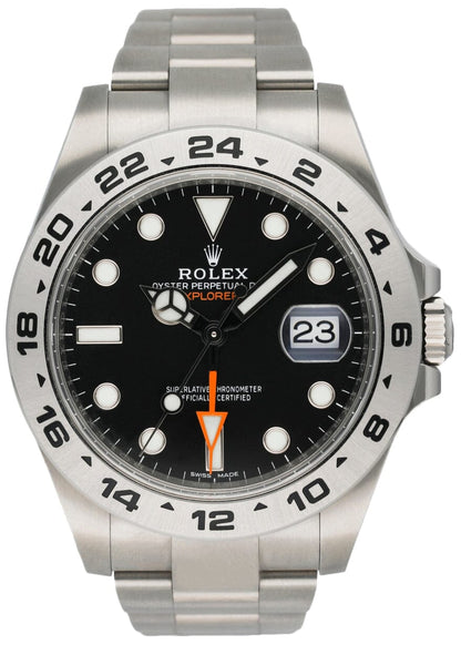 Rolex Oyster Perpetual Explorer II 216570 Black Dial Mens Watch Box Papers