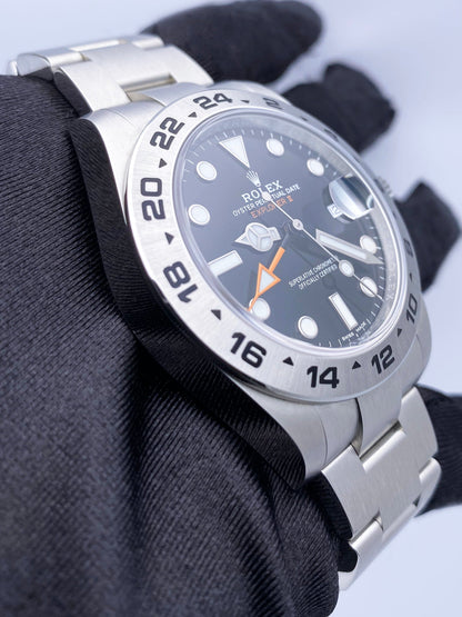 Rolex Oyster Perpetual Explorer II 216570 Black Dial Mens Watch Box Papers