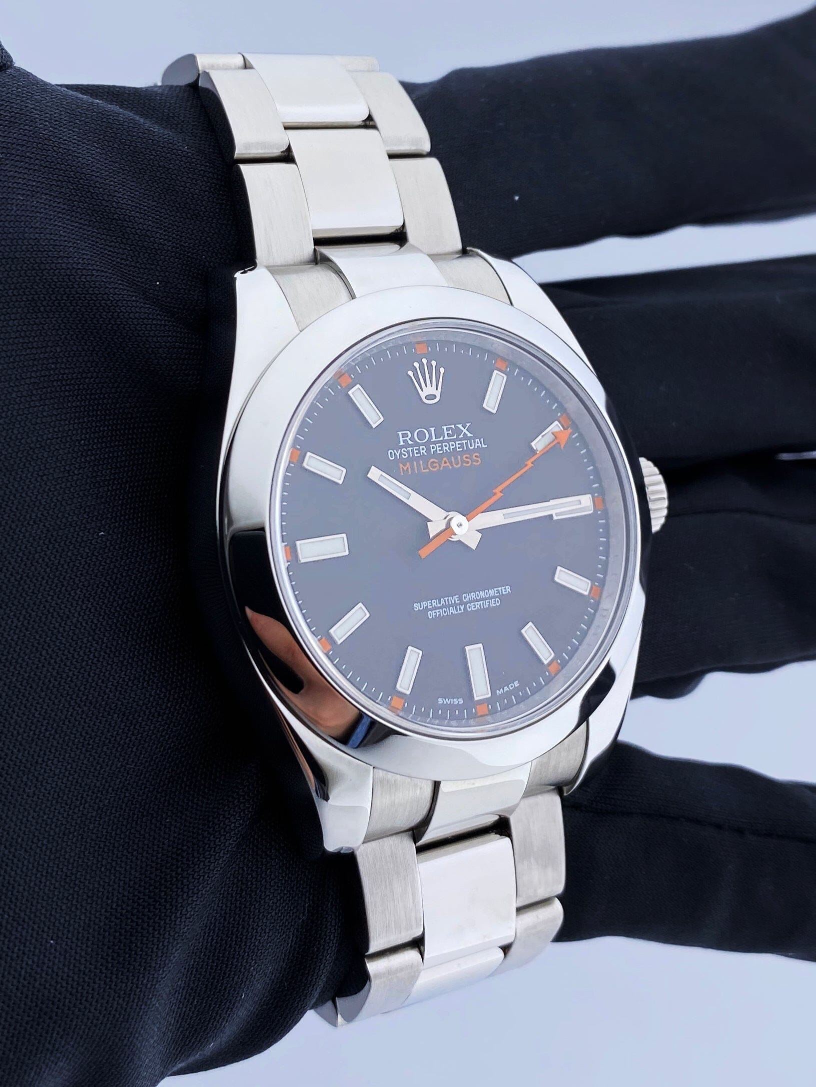 Rolex Oyster Perpetual Milgauss 116400 Mens Watch Box Papers - Watches