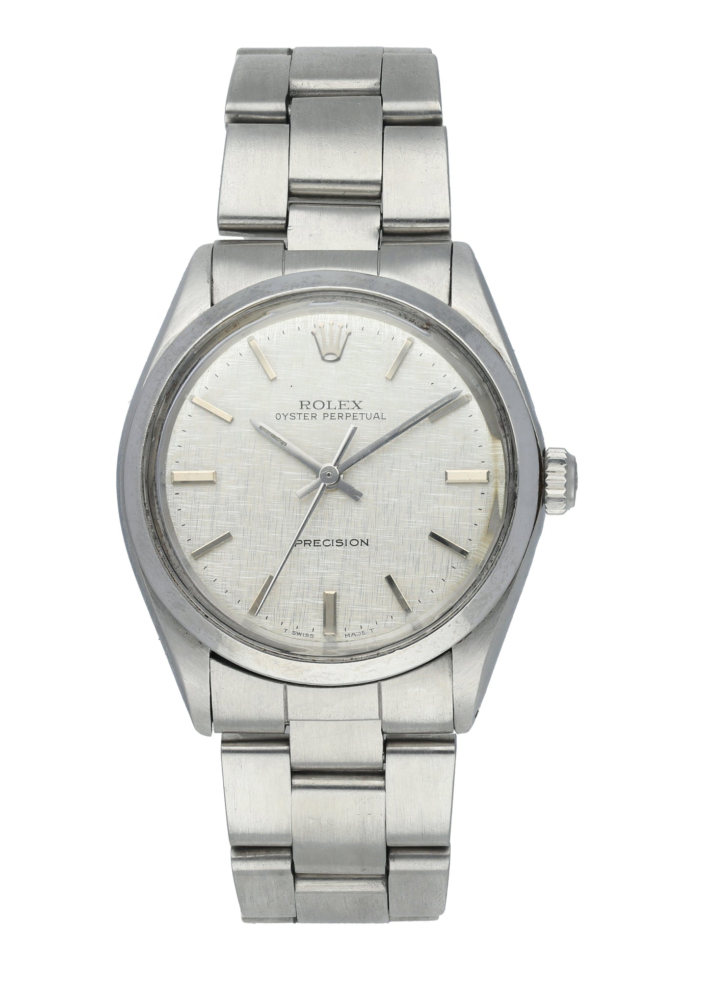 Rolex Oyster Perpetual Precision 5500 Linen Dial Watch - Wristwatch