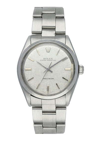 Rolex Oyster Perpetual Precision 5500 Linen Dial Watch - Wristwatch