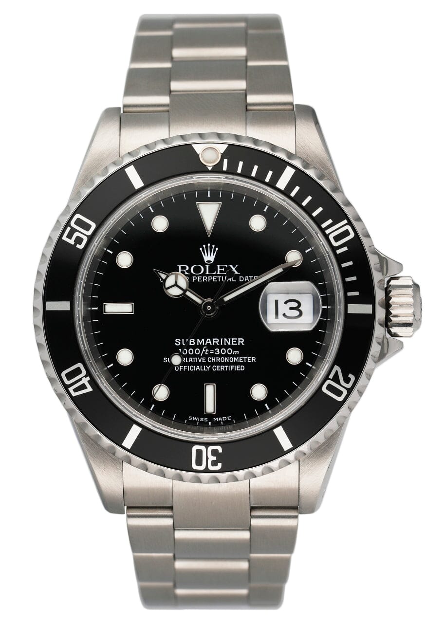 Rolex Oyster Perpetual Submariner 16610 Mens Watch Box Papers - Virtual