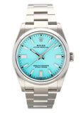 Rolex Oyster Perpetual Turquoise Dial 126000 Mens Watch Box Papers - Watches