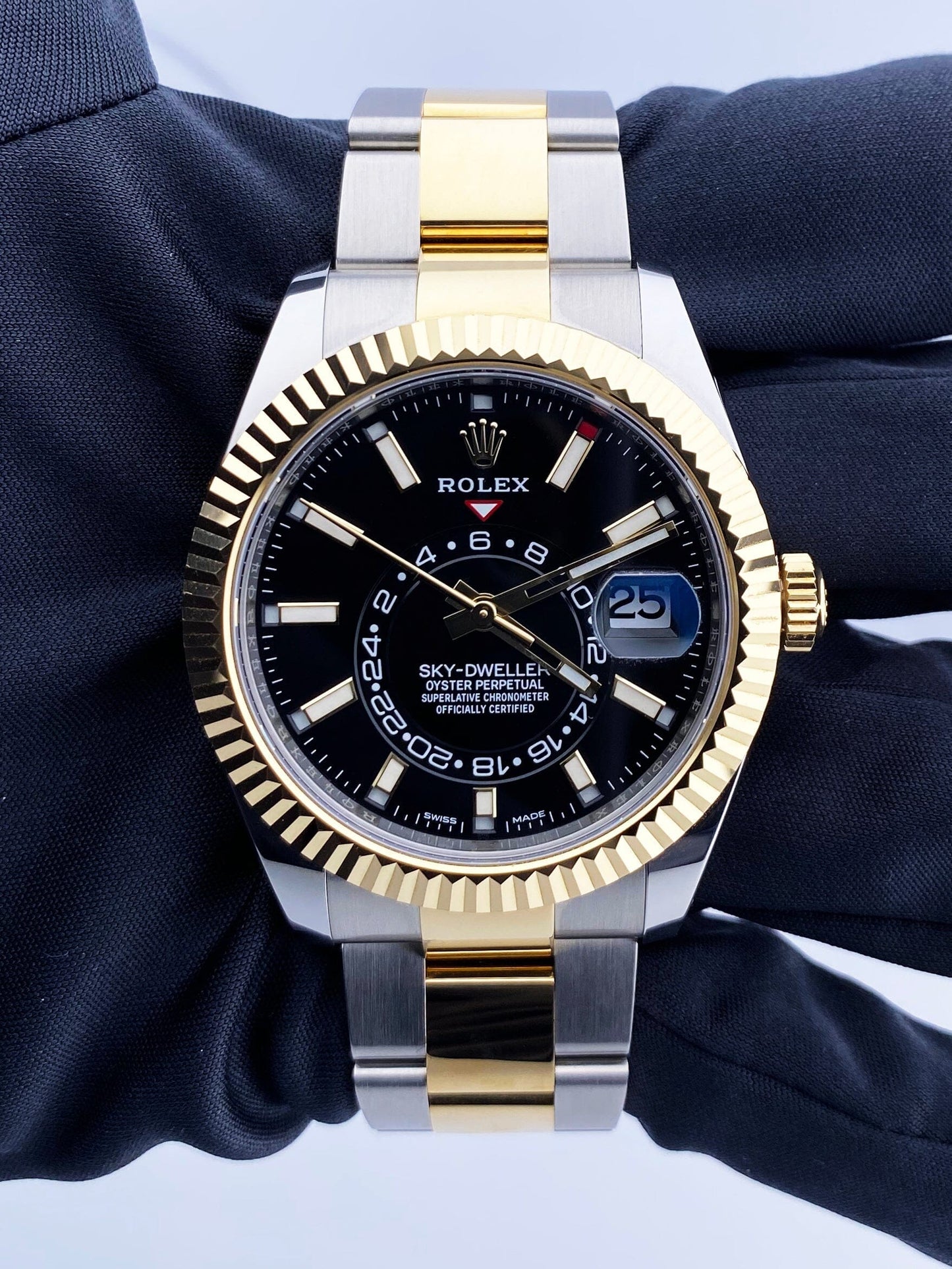 Rolex Sky-Dweller 326933 Black Dial Mens Watch Box Papers - Virtual