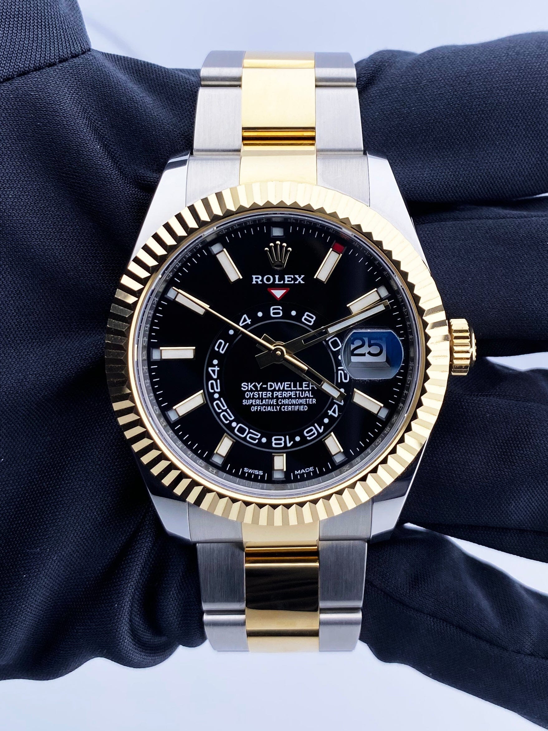 Rolex Sky-Dweller 326933 Black Dial Mens Watch Box Papers - Virtual