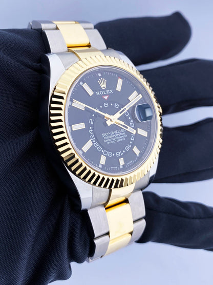 Rolex Sky-Dweller 326933 Black Dial Mens Watch Box Papers - Virtual