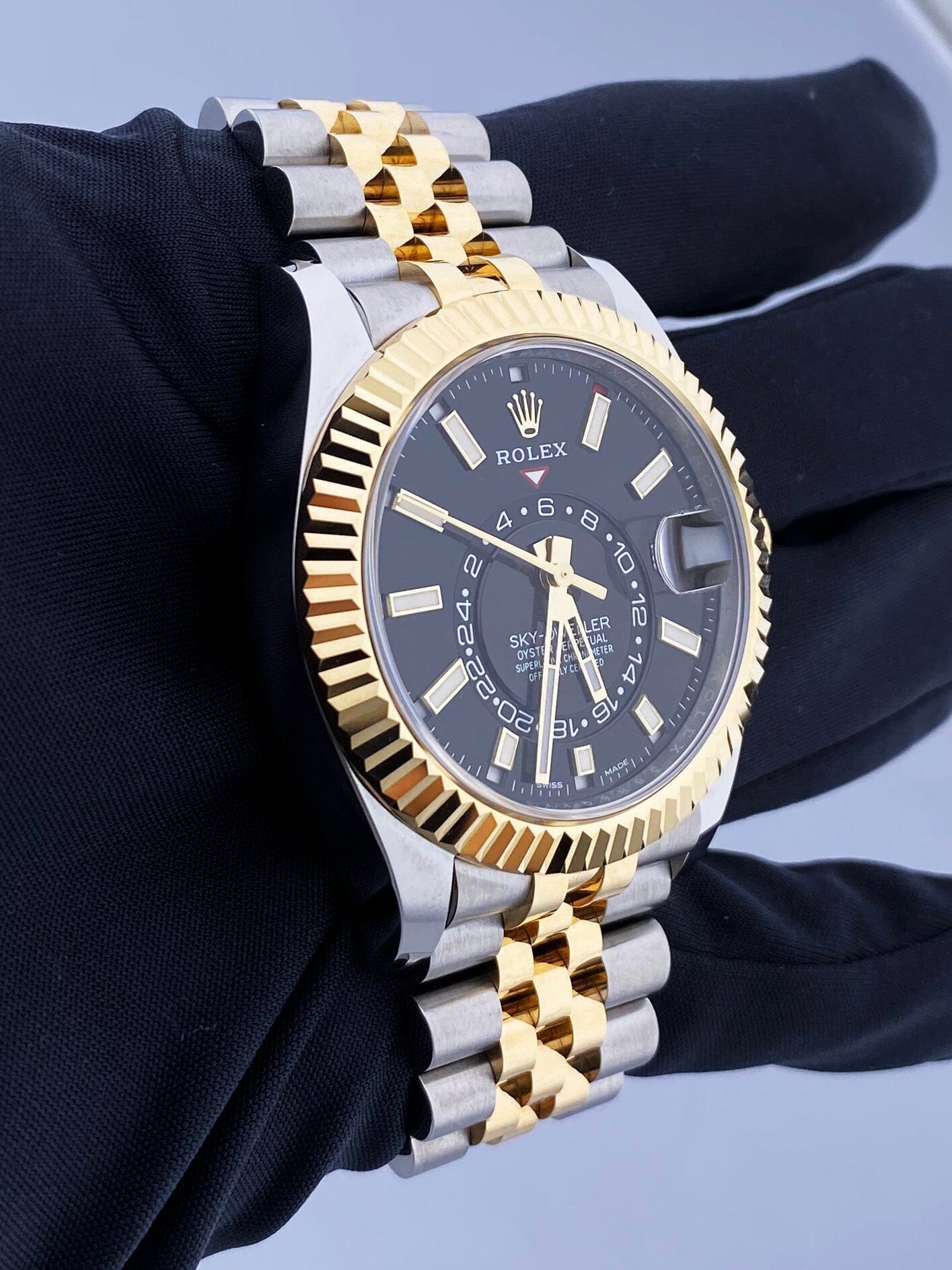 Rolex Sky-Dweller 326933 Black Dial Mens Watch Box Papers - Virtual