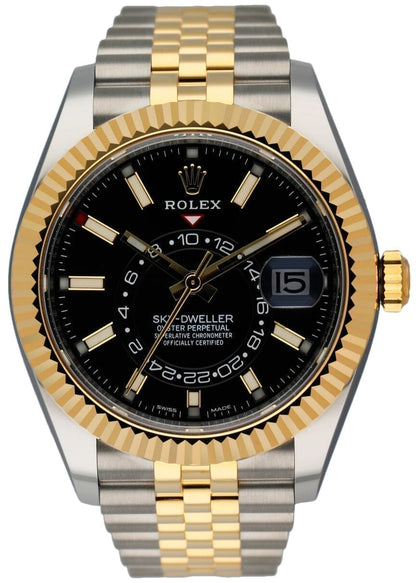 Rolex Sky-Dweller 326933 Black Dial Mens Watch Box Papers - Virtual