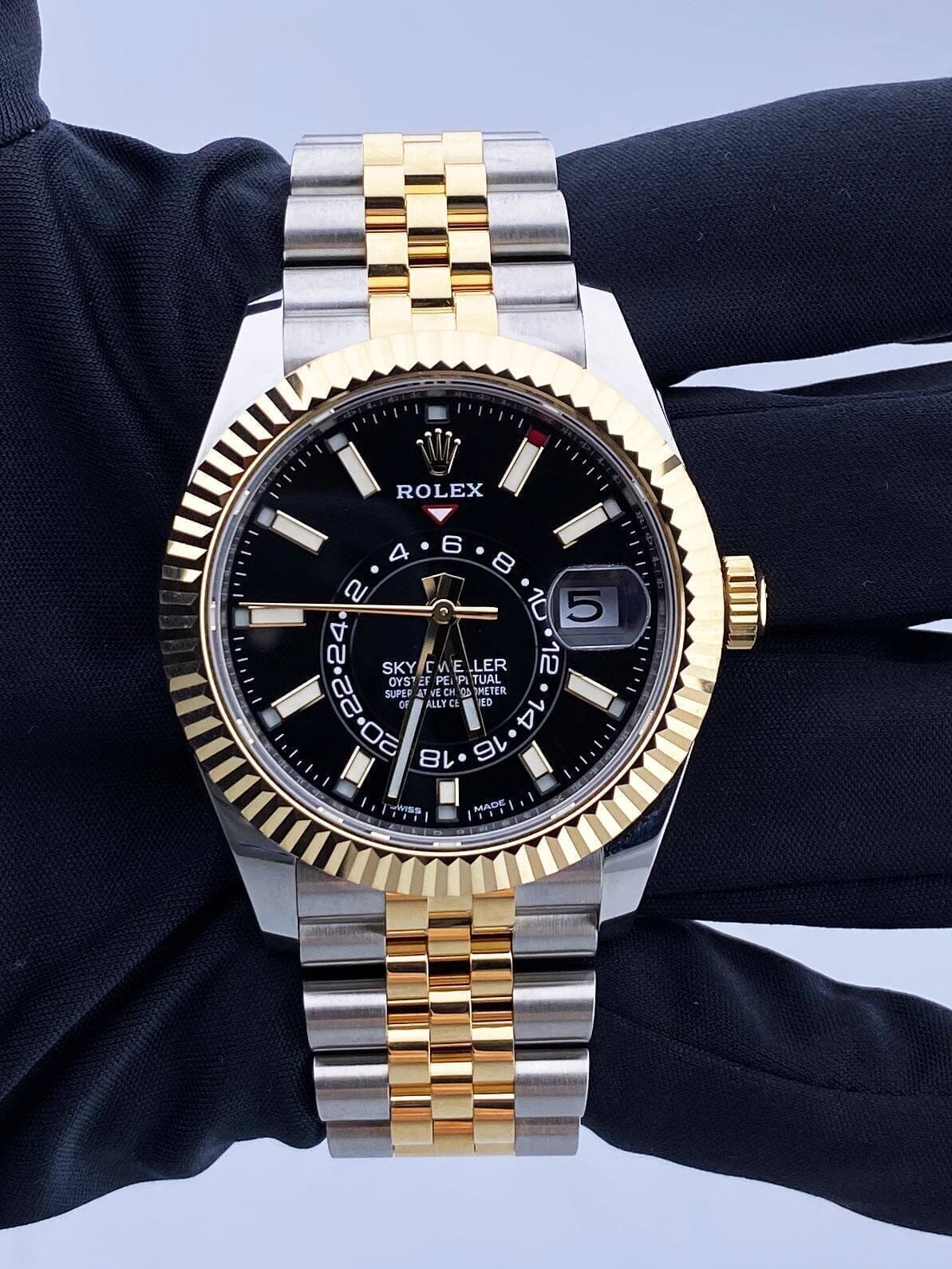 Rolex Sky-Dweller 326933 Black Dial Mens Watch Box Papers - Virtual