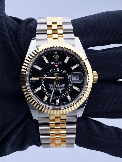 Rolex Sky-Dweller 326933 Black Dial Mens Watch Box Papers - Virtual
