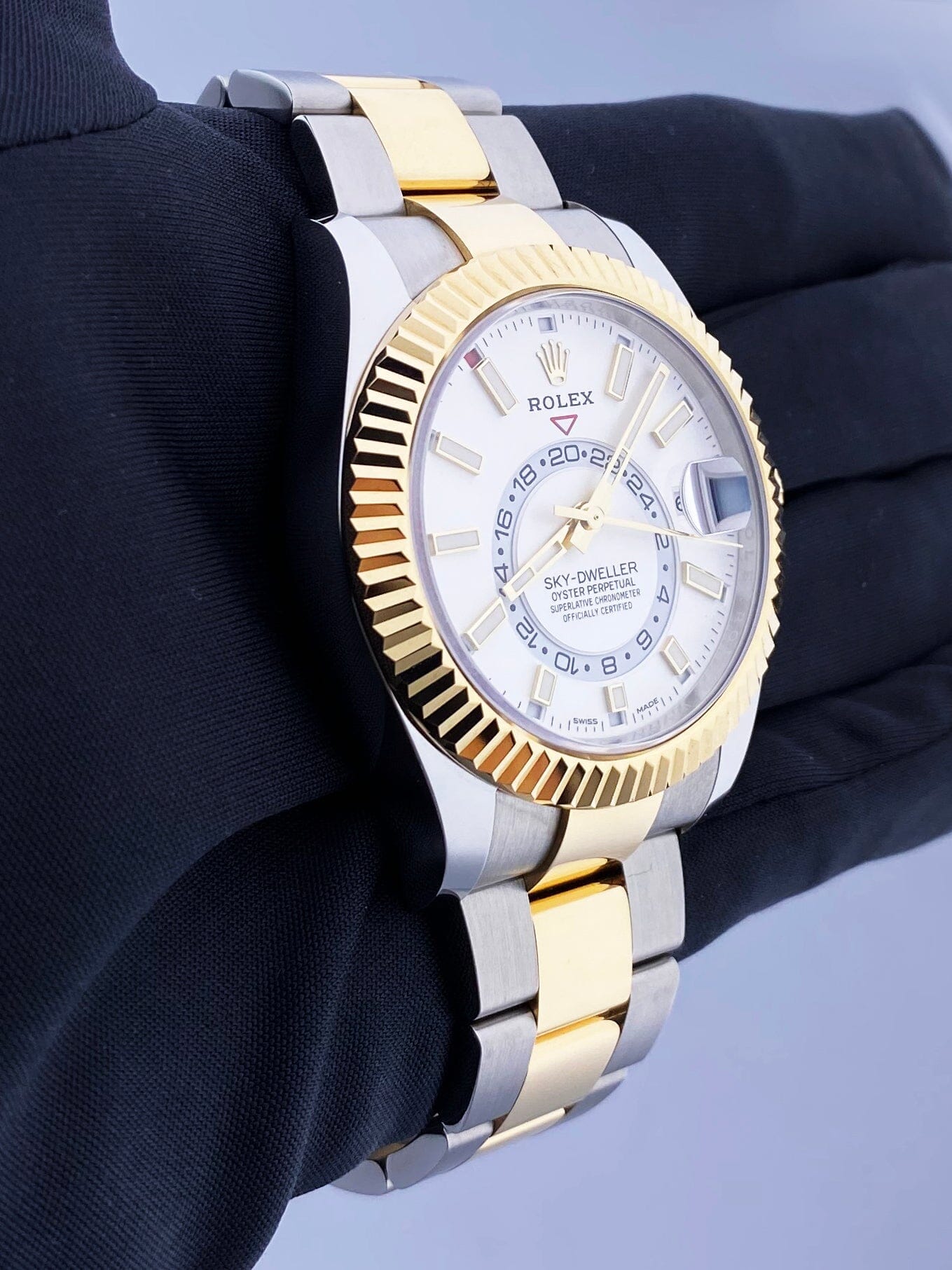 Rolex Sky Dweller 326933 White Dial Mens Watch Box Papers - Virtual
