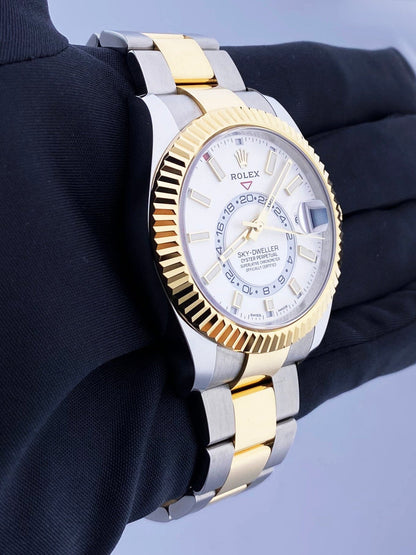 Rolex Sky Dweller 326933 White Dial Mens Watch Box Papers - Virtual