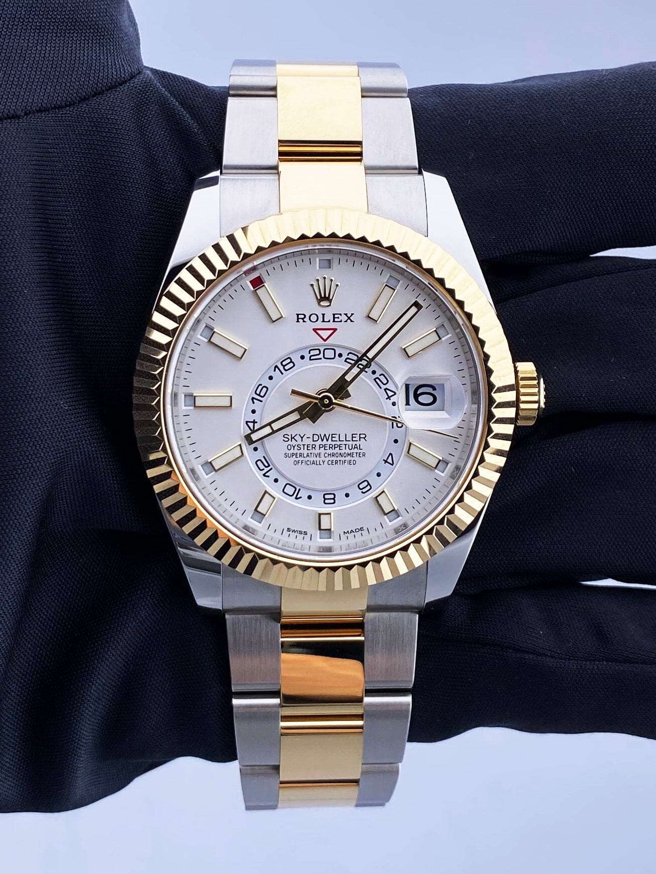 Rolex Sky Dweller 326933 White Dial Mens Watch Box Papers - Virtual