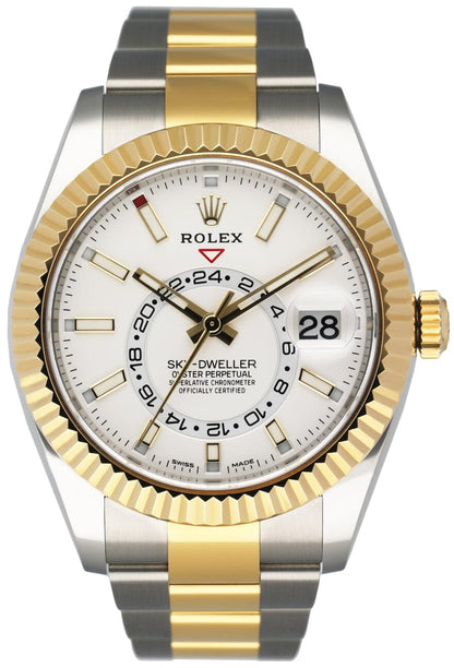 Rolex Sky Dweller 326933 White Dial Mens Watch Box Papers - Virtual