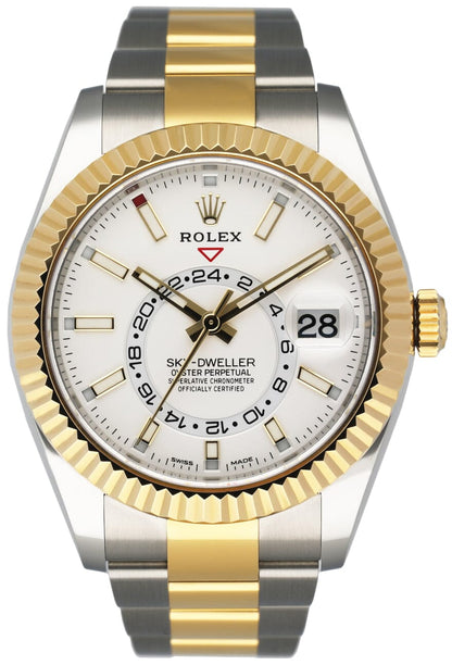 Rolex Sky Dweller 326933 White Dial Mens Watch Box Papers - Virtual