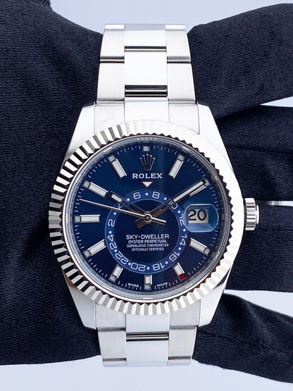Rolex Sky Dweller 326934 Blue Dial Mens Watch Box Papers - Virtual