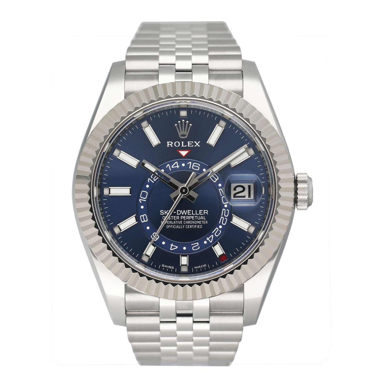 Rolex Sky Dweller 326934 Blue Dial Mens Watch Box Papers - Watches