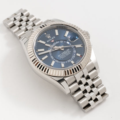 Rolex Sky Dweller 326934 Blue Dial Mens Watch Box Papers - Watches