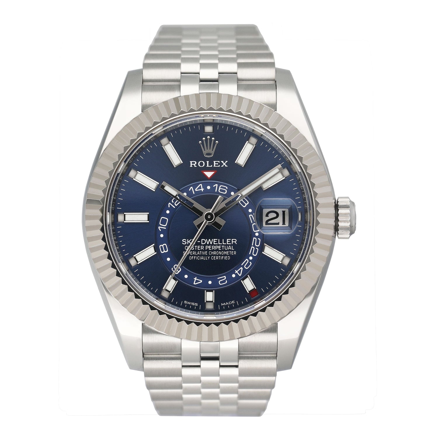 Rolex Sky Dweller 326934 Blue Dial Mens Watch Box Papers - Watches