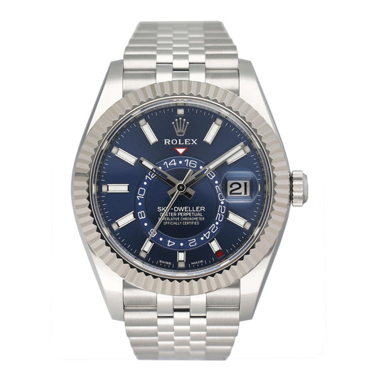 Rolex Sky Dweller 326934 Blue Dial Mens Watch Box Papers - Watches