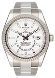 Rolex Sky-Dweller 326934 White Dial Steel Gold Mens Watch Box Papers - Watches