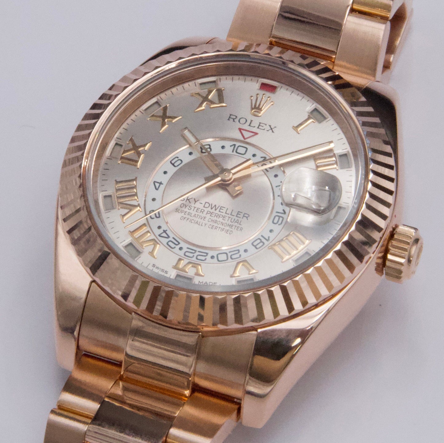 Rolex Sky-Dweller 326935 Roman Sundust Dial Mens Watch Box Papers - Watches