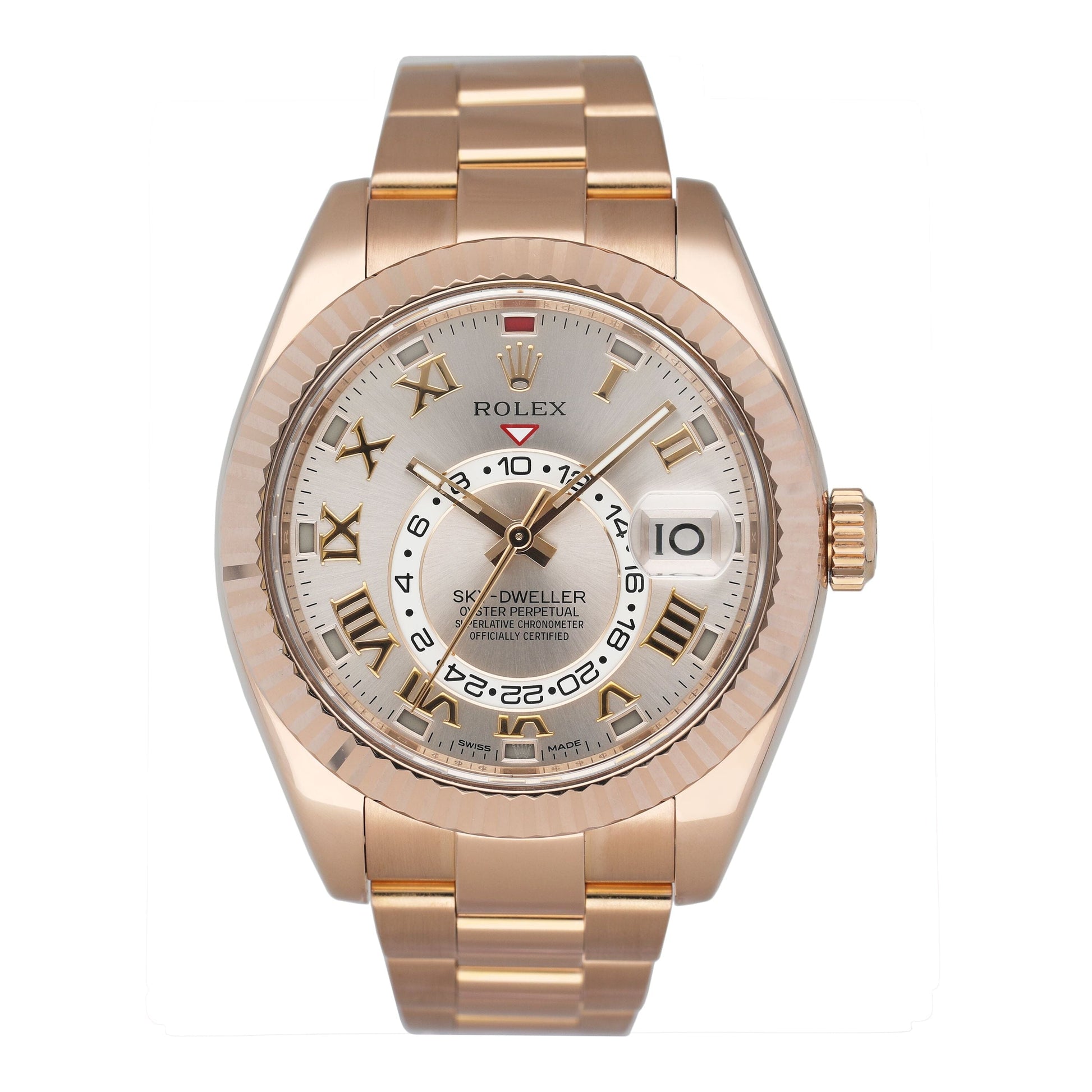 Rolex Sky-Dweller 326935 Roman Sundust Dial Mens Watch Box Papers - Watches