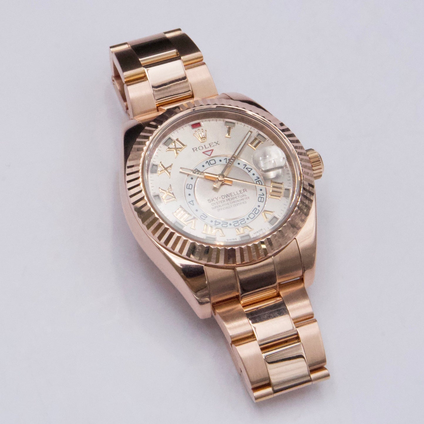 Rolex Sky-Dweller 326935 Roman Sundust Dial Mens Watch Box Papers - Watches