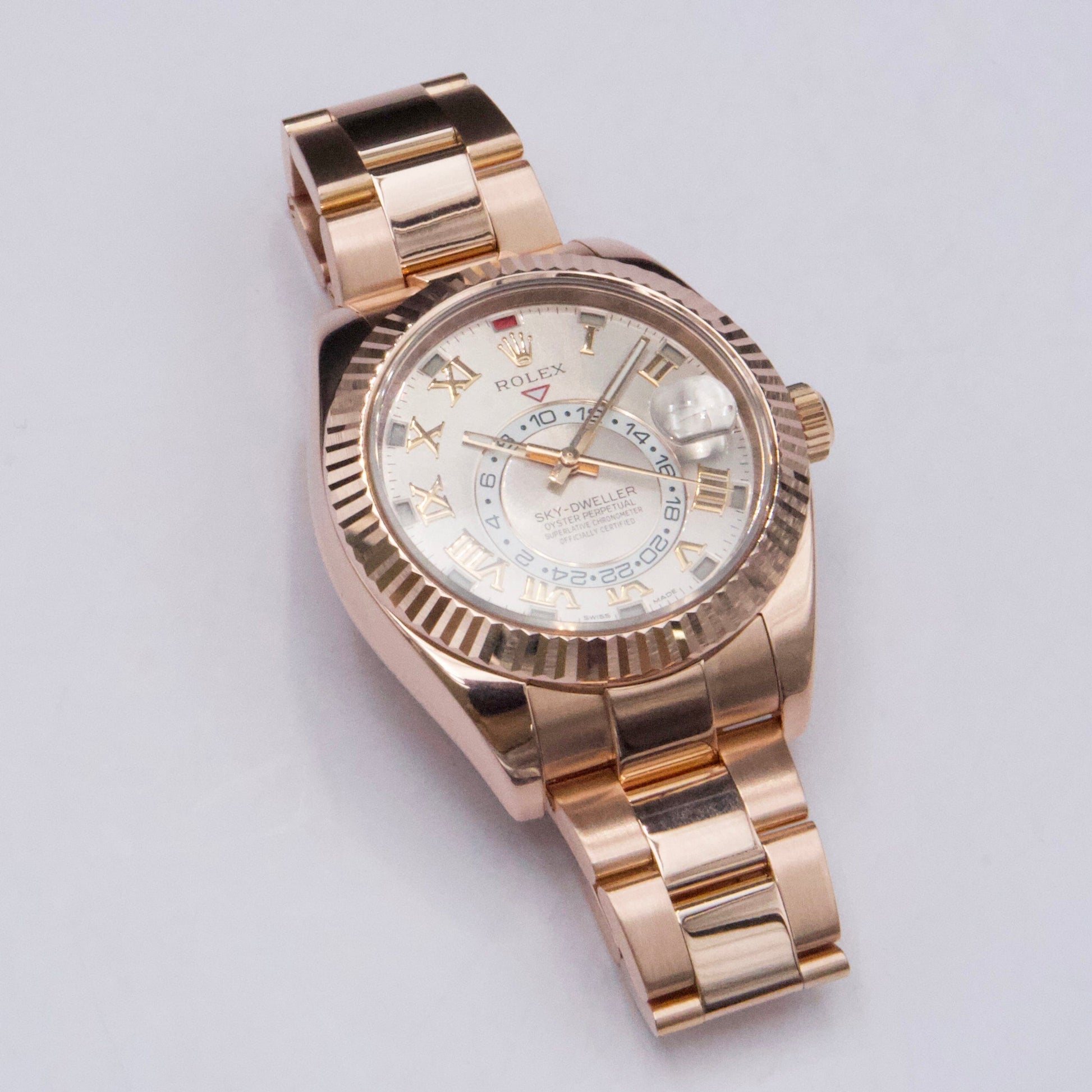 Rolex Sky-Dweller 326935 Roman Sundust Dial Mens Watch Box Papers - Watches