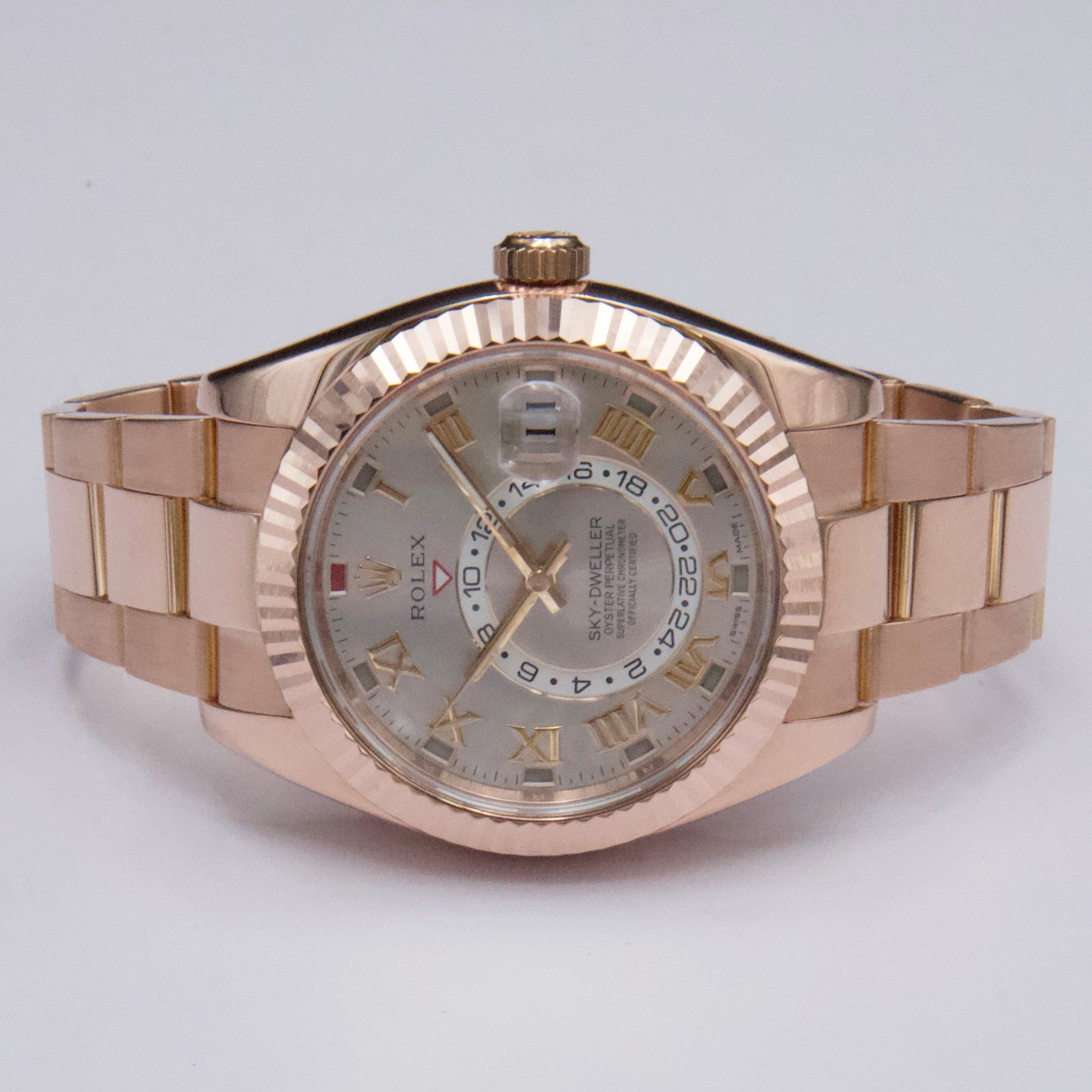 Rolex Sky-Dweller 326935 Roman Sundust Dial Mens Watch Box Papers - Watches