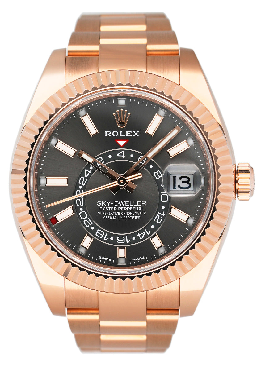 Rolex Sky-Dweller 326935 Slate Dial Mens Watch Box Papers - Watches