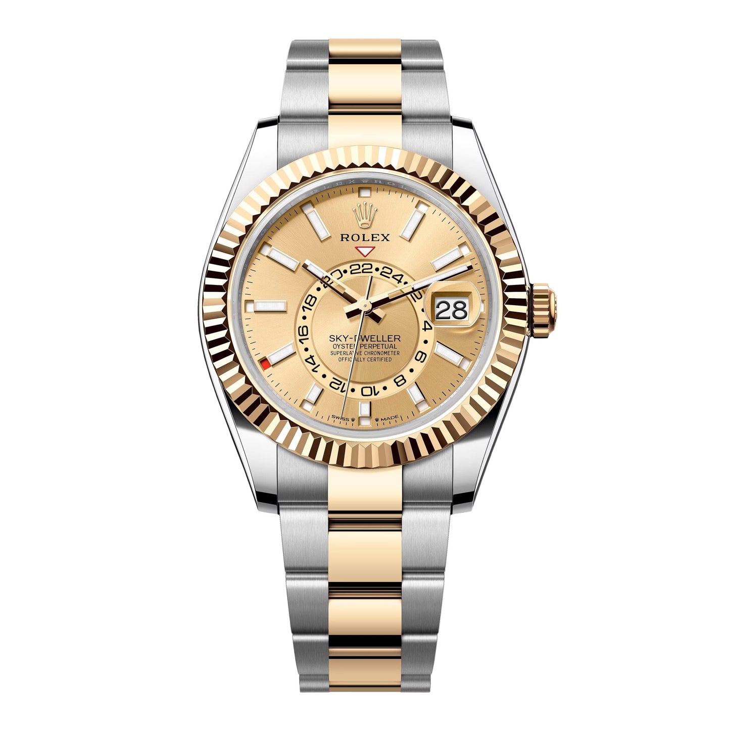 Rolex Sky-Dweller 336933 Champagne Dial Mens Watch Box Papers - Watches