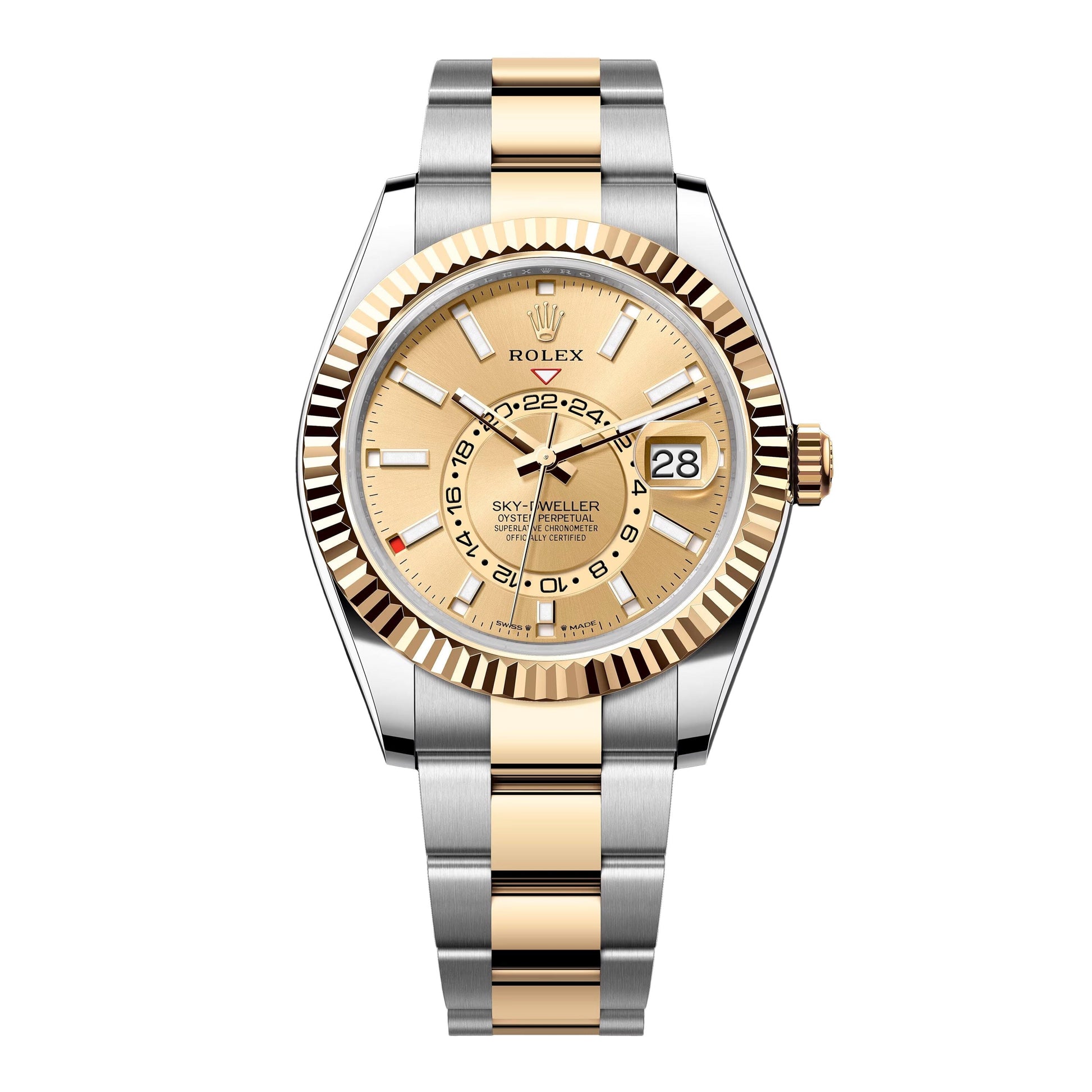 Rolex Sky-Dweller 336933 Champagne Dial Mens Watch Box Papers - Watches