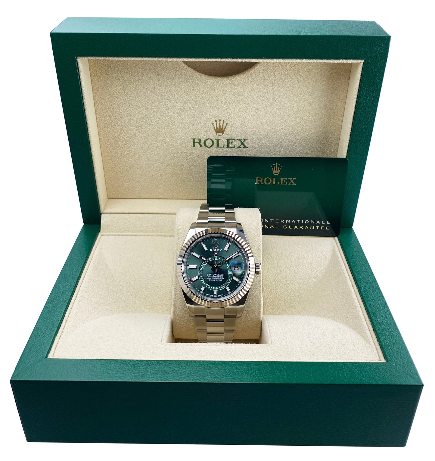 Rolex Sky-Dweller 336934 Green Dial Mens Watch Box Papers - Watches