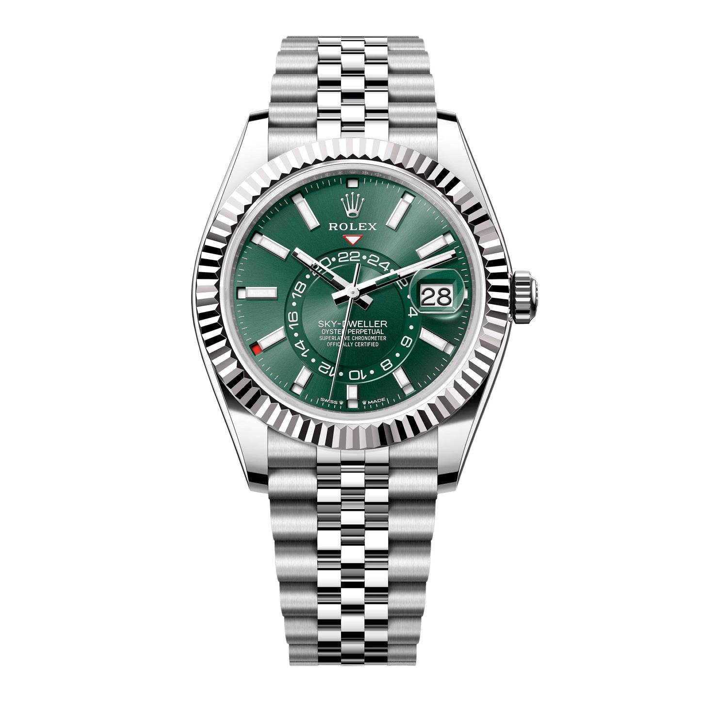 Rolex Sky-Dweller 336934 Green Dial Mens Watch Box Papers