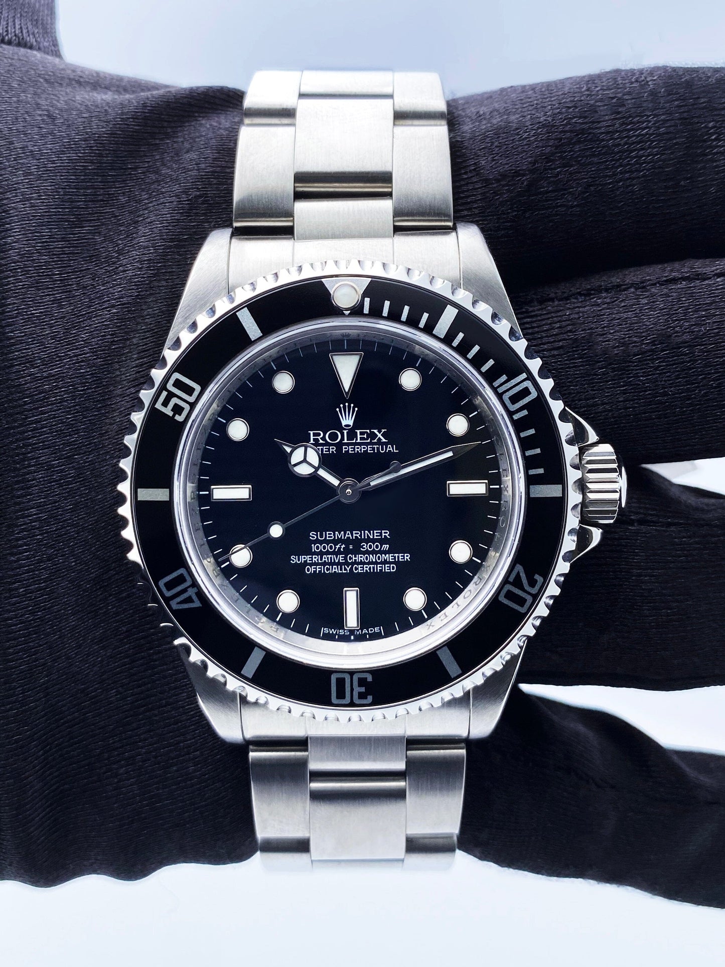Rolex Submariner 14060M No Date Engraved Rehaut Mens Watch - Virtual