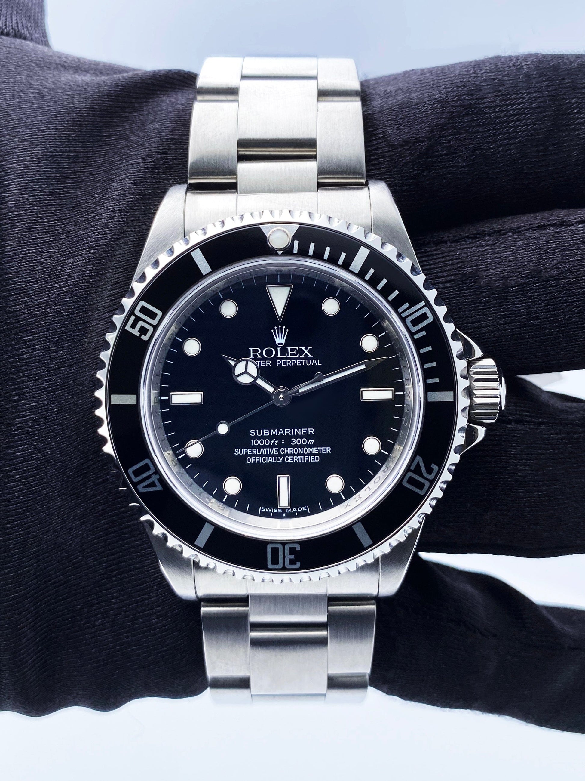 Rolex Submariner 14060M No Date Engraved Rehaut Mens Watch - Virtual
