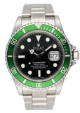 Rolex Submariner 16610LV Kermit Bezel Flat 4 Mens Watch