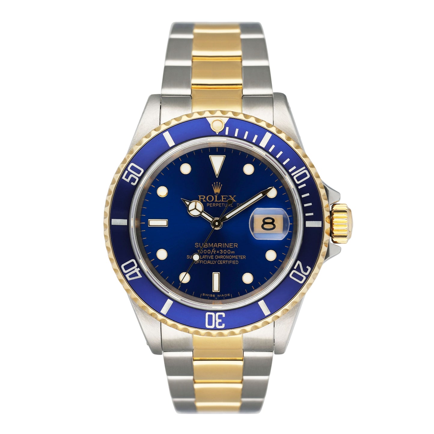 Rolex Submariner 16613 Blue Dial Mens Watch