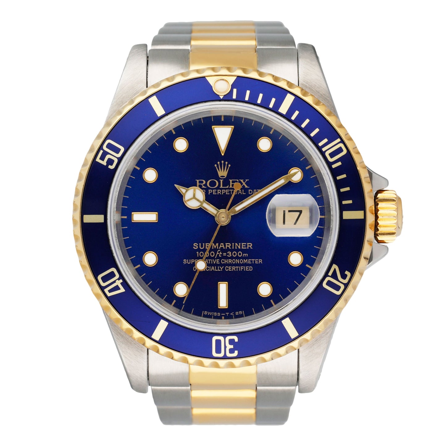 Rolex Submariner 16613 Blue Dial Mens Watch