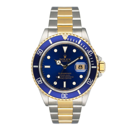 Rolex Submariner 16613 Blue Dial Mens Watch - Virtual