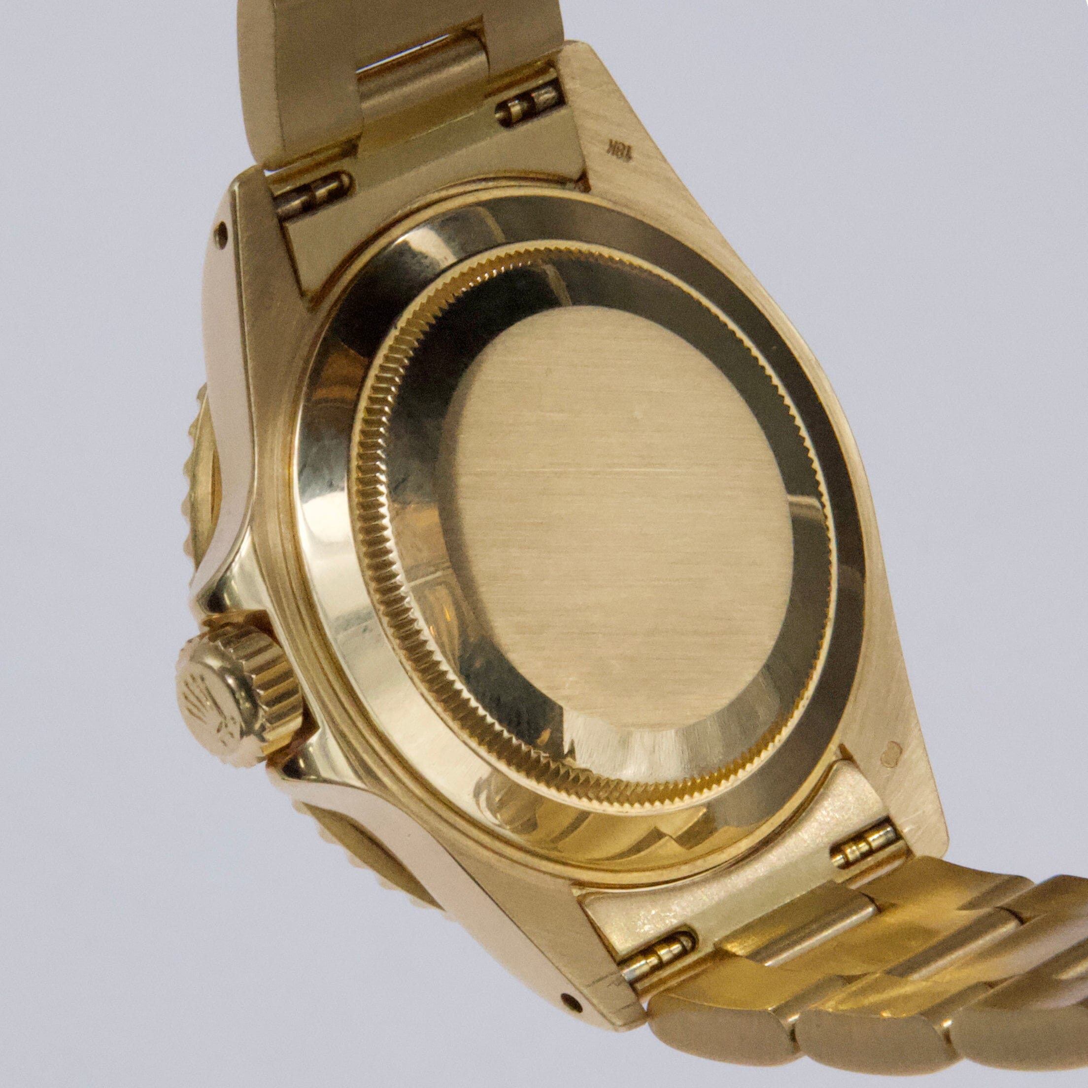 Rolex Submariner 16618 Serti Champagne Dial 18K Yellow Gold – Phigora