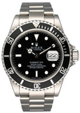 Rolex Submariner Date 16610 Engraved Rehaut Mens Watch Box Papers - Virtual