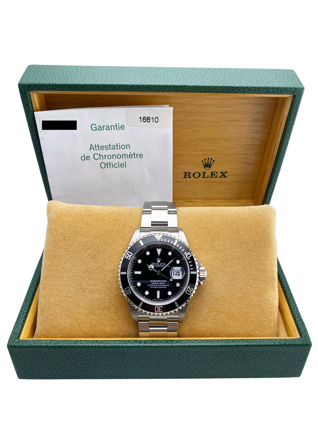 Rolex Submariner Date 16610 Mens Watch Box Papers – Phigora