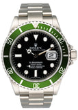 Rolex Submariner Date 16610LV Kermit Mens Watch Box Papers - Wristwatch