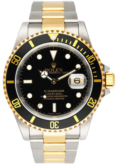 Rolex Submariner Date 16613 Black Dial Mens Watch - Virtual