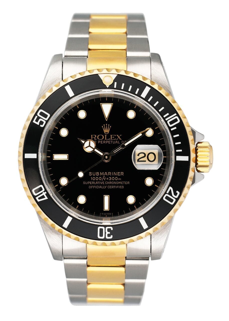 Rolex Submariner Date 16613 Black Dial Mens Watch Box Papers - Watches