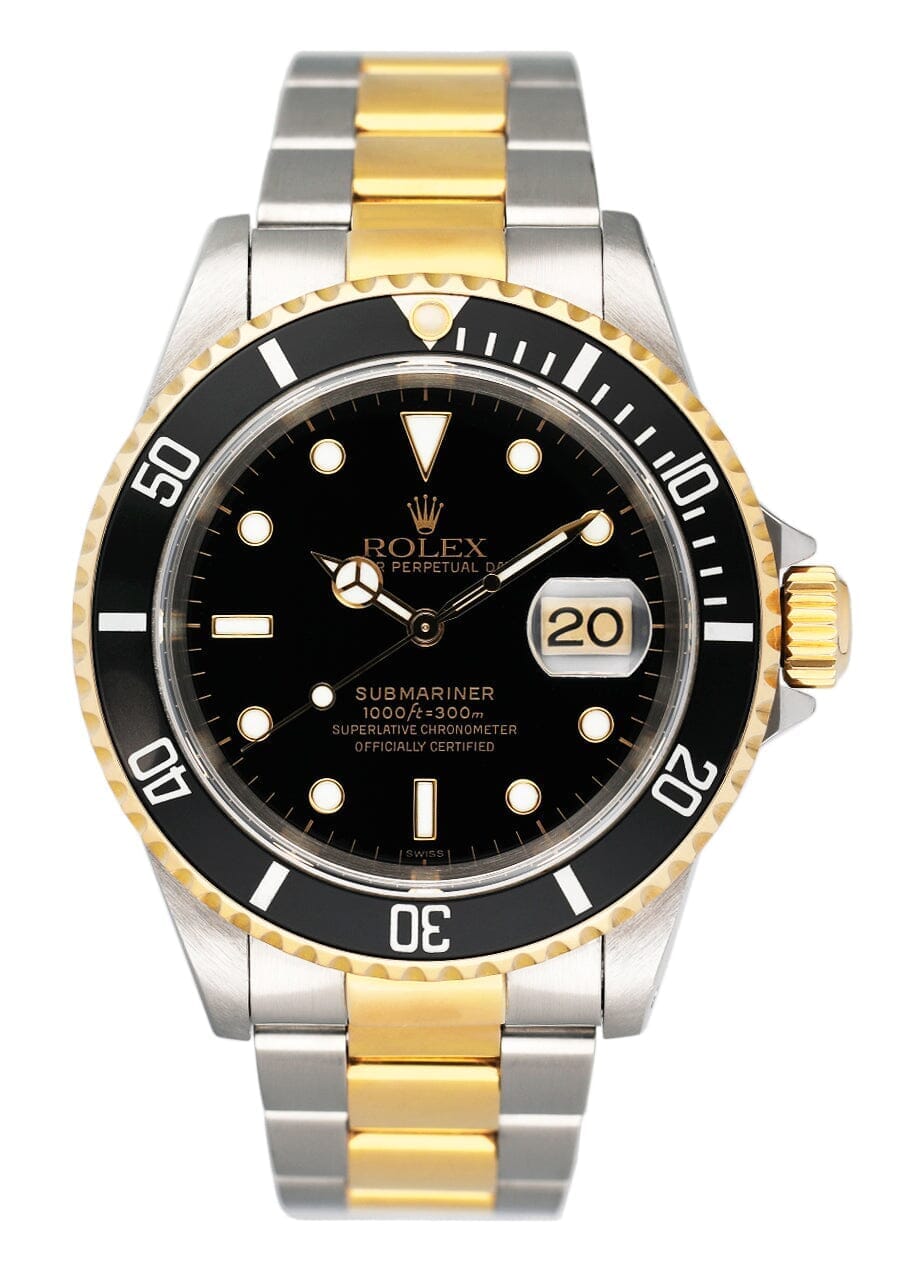 Rolex Submariner Date 16613 Black Dial Mens Watch Box Papers - Watches