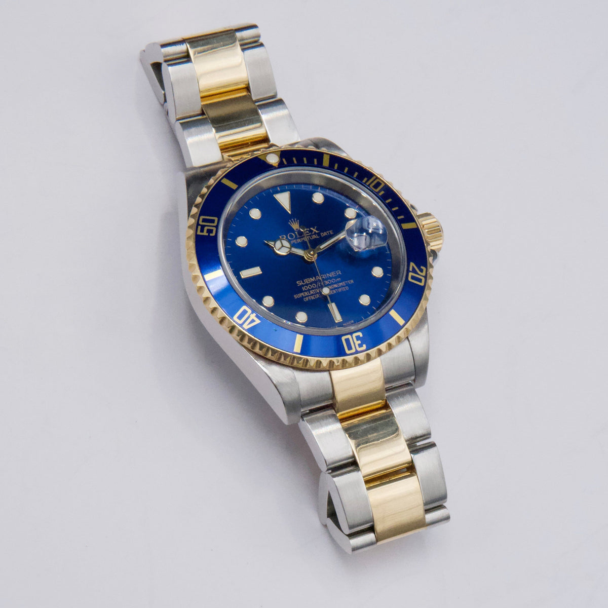 Rolex Submariner Date 16613 Blue Dial Mens Watch Box Papers - Wristwatch